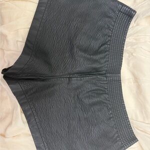 Black Faux Leather Shorts
